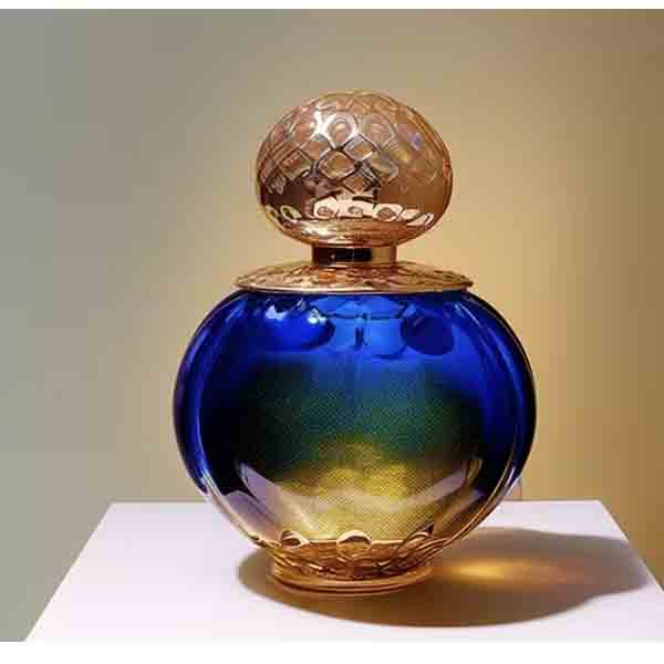 perfume caps,purple perfume bottle with flower cap-sagreen