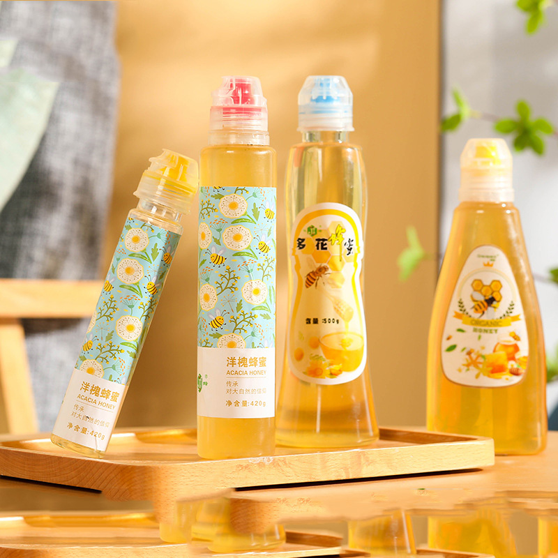 250g Honey Bottle, PET Squeeze Plastic Bottle-sagreen